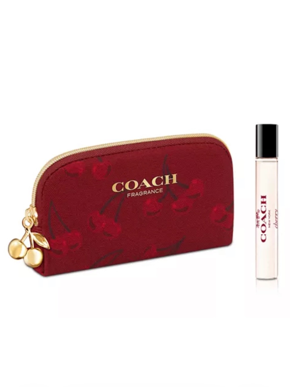 NEW Coach Cherry and Pouch - Picture 1 of 1